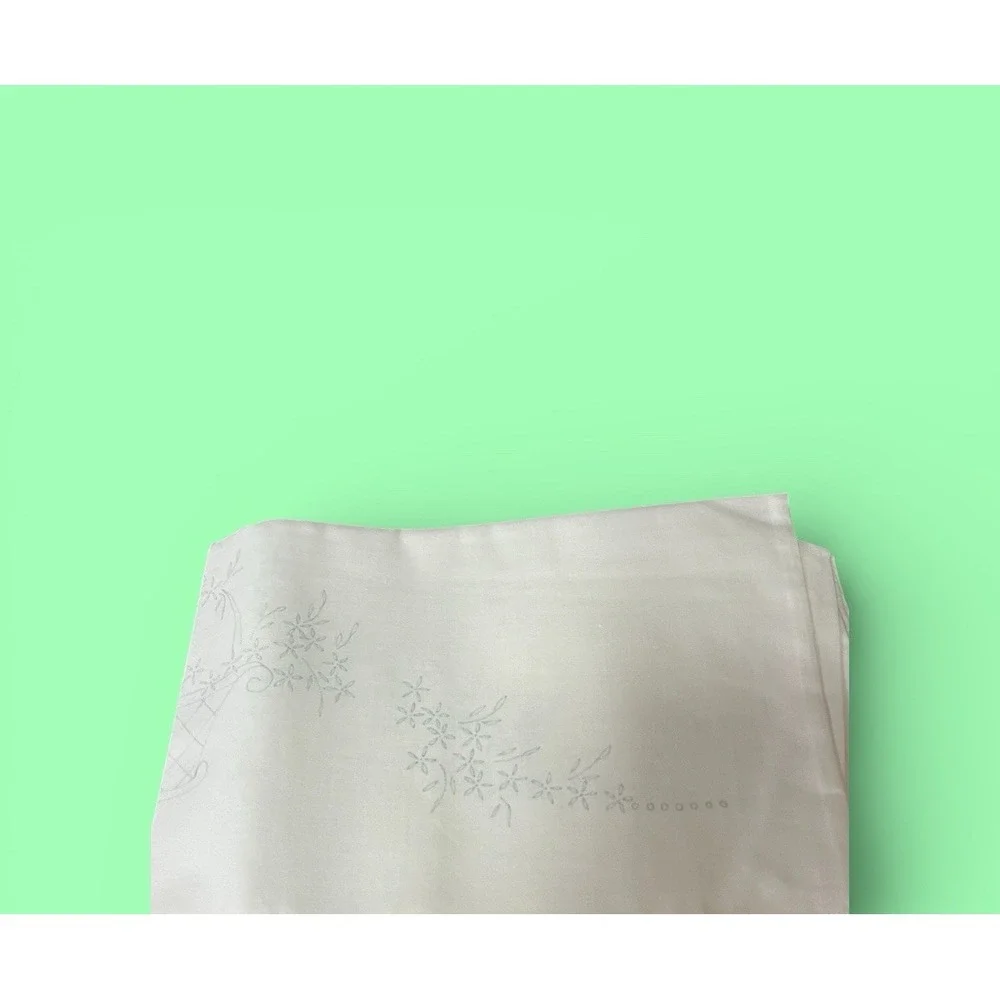 2 Standard Pillowcases Stamped Embroidery‎ Ready Basket Floral Garden Pattern
